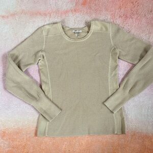 Tyler Boe Beige Knit Sweater Top